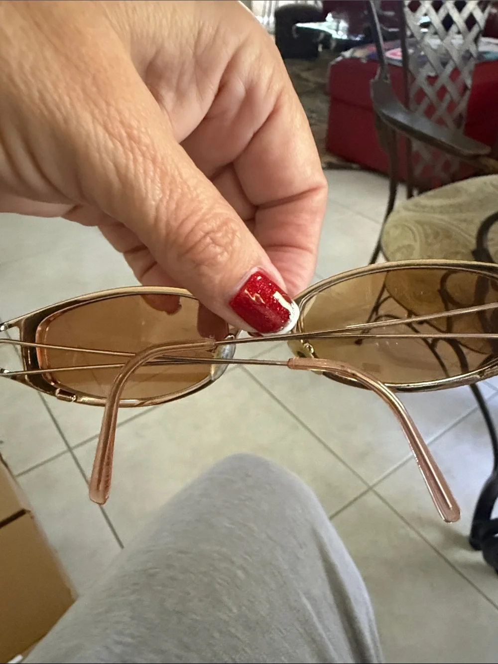 Lina Roma Women's Brown Oval Sunglasses